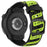 For Coros Pace Pro Silicone Watch Band 22mm Width Adjustable Strap - Black + Green - 3