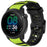 For Coros Pace Pro Silicone Watch Band 22mm Width Adjustable Strap - Black + Green - 4
