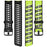 For Coros Pace Pro Silicone Watch Band 22mm Width Adjustable Strap - Black + Green - 5