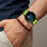 For Coros Pace Pro Silicone Watch Band 22mm Width Adjustable Strap - Black + Green - 7