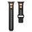 Sporty Watch Band for Apple Watch Series 11 10 42mm / 9 8 7 41mm / SE3 SE2 SE 6 5 4 40mm / 3 2 1 38mm Dual Color Holes Design Silicone Strap - Black+Orange - 1