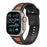 Sporty Watch Band for Apple Watch Series 11 10 42mm / 9 8 7 41mm / SE3 SE2 SE 6 5 4 40mm / 3 2 1 38mm Dual Color Holes Design Silicone Strap - Black+Orange - 2