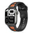 Sporty Watch Band for Apple Watch Series 11 10 42mm / 9 8 7 41mm / SE3 SE2 SE 6 5 4 40mm / 3 2 1 38mm Dual Color Holes Design Silicone Strap - Black+Orange - 3