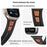 Sporty Watch Band for Apple Watch Series 11 10 42mm / 9 8 7 41mm / SE3 SE2 SE 6 5 4 40mm / 3 2 1 38mm Dual Color Holes Design Silicone Strap - Black+Orange - 7