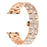 Watch Band For Apple Watch Ultra 3 2 1 49mm / Series 11 10 46mm / 9 8 7 45mm / SE3 SE2 SE 6 5 4 44mm / 3 2 1 42mm Alloy Rhinestones Decor Strap - Rose Gold - 1
