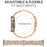 Watch Band For Apple Watch Ultra 3 2 1 49mm / Series 11 10 46mm / 9 8 7 45mm / SE3 SE2 SE 6 5 4 44mm / 3 2 1 42mm Alloy Rhinestones Decor Strap - Rose Gold - 6