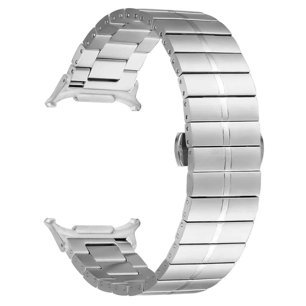 Bulk Purchasing Watch Strap for Samsung Galaxy Watch Ultra2 47mm / Watch Ultra (2025) 47mm / Watch Ultra 47mm Stainless Steel Silver Band Butterfly Buckle - 1