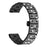 For Garmin Forerunner 255 Watch Band Alloy Metal Rhinestones Decor Strap with Butterfly Clasp - Black - 1