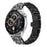 For Garmin Forerunner 255 Watch Band Alloy Metal Rhinestones Decor Strap with Butterfly Clasp - Black - 2