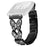 For Fitbit Versa / Versa 2 Watch Band Butterfly Rhinestones Decor Alloy Metal Strap - Black - 1