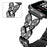 For Fitbit Versa / Versa 2 Watch Band Butterfly Rhinestones Decor Alloy Metal Strap - Black - 5
