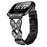 For Fitbit Versa Lite Watch Band Butterfly Rhinestones Decor Alloy Metal Strap - Black - 2