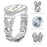 For Huawei Watch GT 2 46mm Band Butterfly Rhinestones Decor Silver Alloy Metal Watch Strap - 2