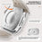 SHELLBOX For Apple Watch Series 10 46mm Metal Anti Drop Modification Watch Case with Band - Steel Color+White - 2