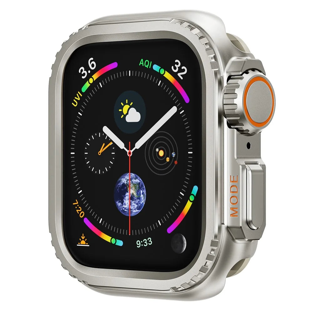 For Apple Watch Series 11 / 10 46mm Metal Case Watch Protective Cover - Titanium - 1