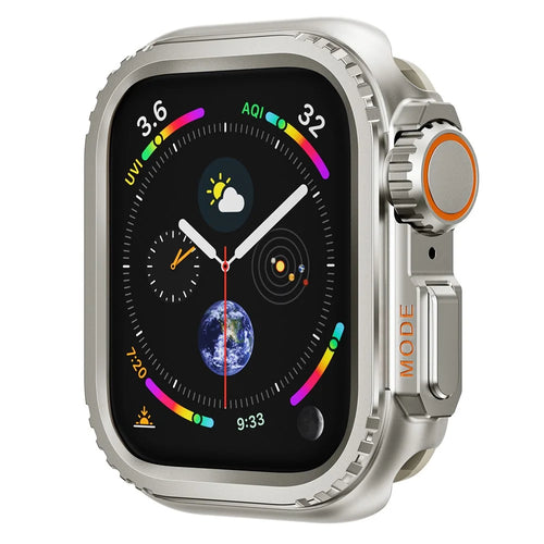 For Apple Watch Series 11 / 10 46mm Metal Case Watch Protective Cover - Titanium - 1