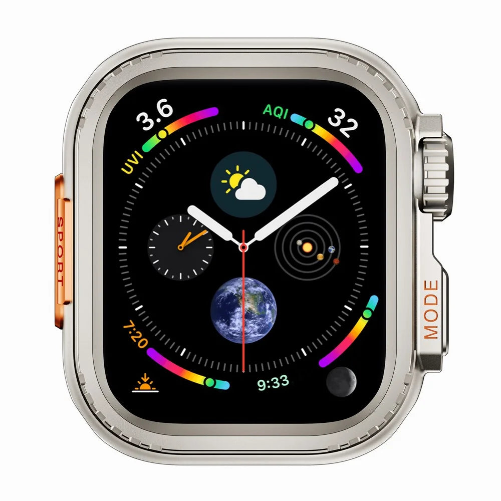 For Apple Watch Series 11 / 10 46mm Metal Case Watch Protective Cover - Titanium - 3