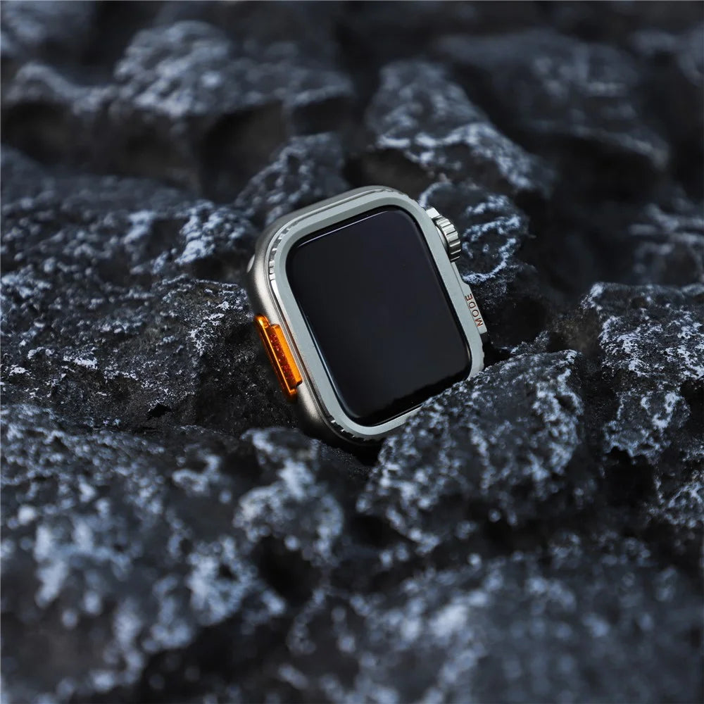 For Apple Watch Series 11 / 10 46mm Metal Case Watch Protective Cover - Titanium - 7