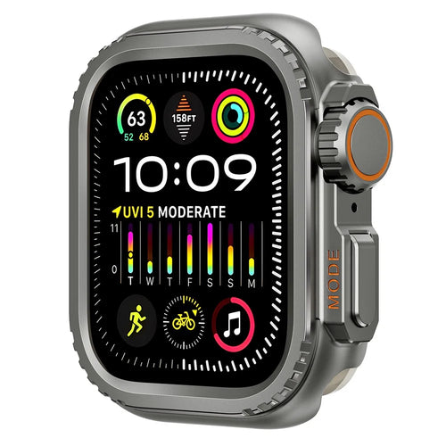 For Apple Watch Series 11 / 10 42mm Metal Case Watch Protective Cover - Grey - 1
