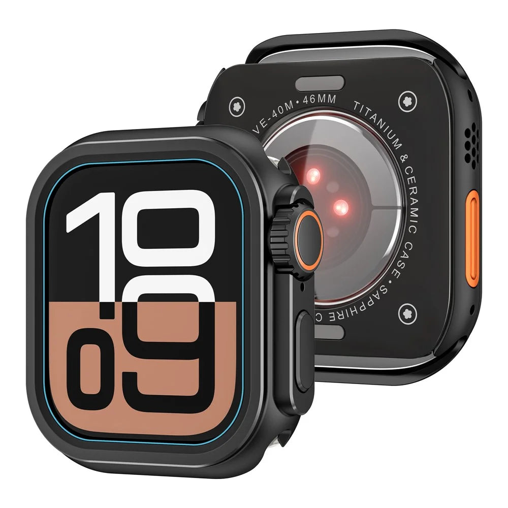 For Apple Watch Series 11 / 10 46mm Watch Case Zinc Alloy + PC Protective Cover - Black - 3