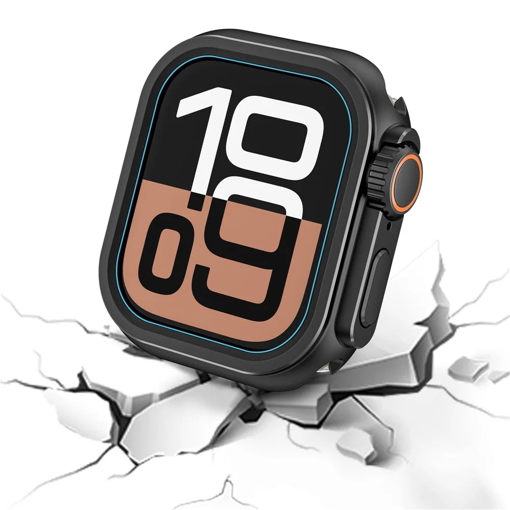 For Apple Watch Series 11 / 10 46mm Watch Case Zinc Alloy + PC Protective Cover - Black - 4