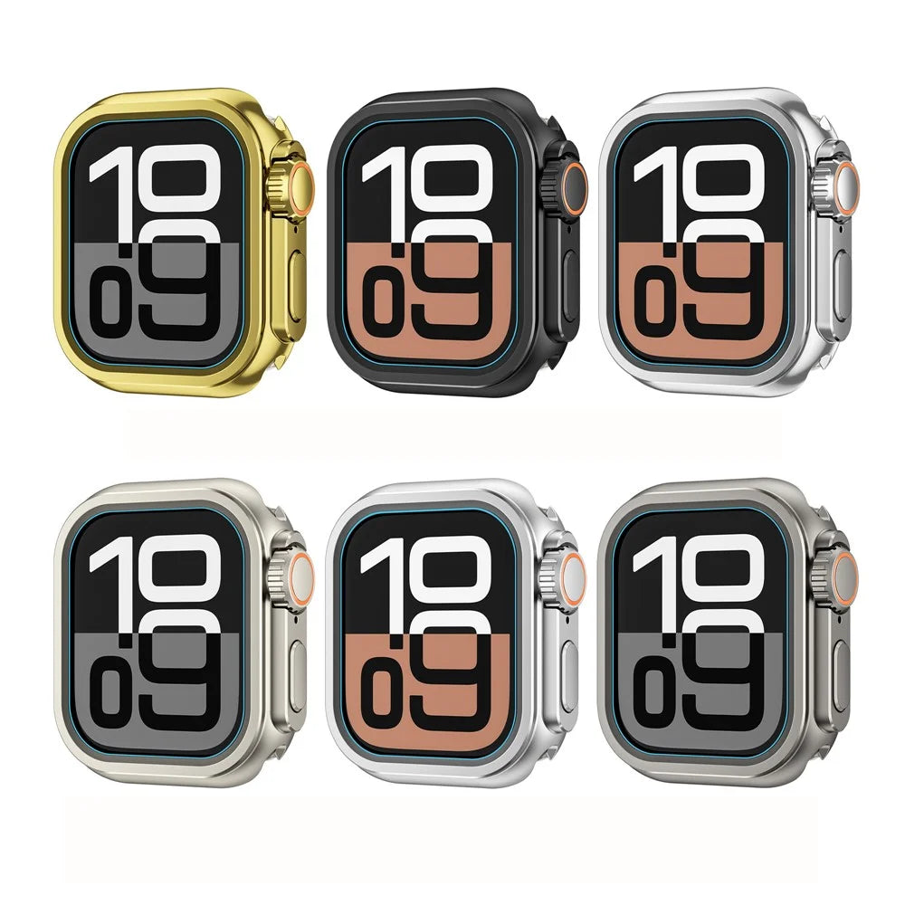 For Apple Watch Series 11 / 10 46mm Watch Case Zinc Alloy + PC Protective Cover - Black - 5