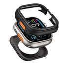 For Apple Watch Ultra 3 / Ultra 2 / Ultra 49mm Watch Case Zinc Alloy + PC Protective Cover - Black - 1