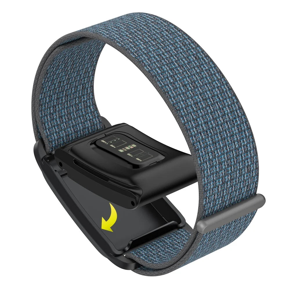 For WHOOP 4.0 Replacement Band Fitness Tracker Nylon Wristband Strap with PC Case - Grey / Black - 4