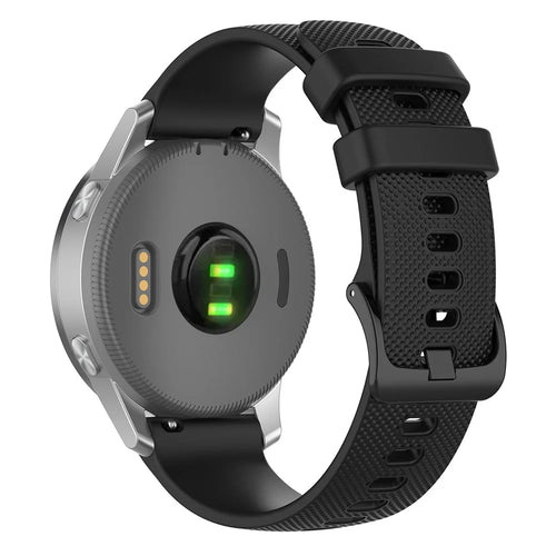 Bulk Purchasing 18mm Replacement Strap for Garmin Venu 3S / 2S / Vivomove 3S Smart Watch Band Grid Texture - Black - 1