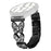For Haylou RS4 LS12 Metal Band Butterfly Rhinestones Decor Watch Strap - Black - 1