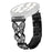 For Garmin Forerunner 255 Metal Band Butterfly Rhinestones Decor Watch Strap - Black - 1