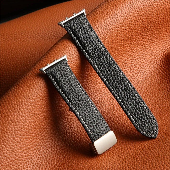For Honor Watch 5 Leather Strap Magnetic Buckle Smart Watch Wristband - Orange - 5