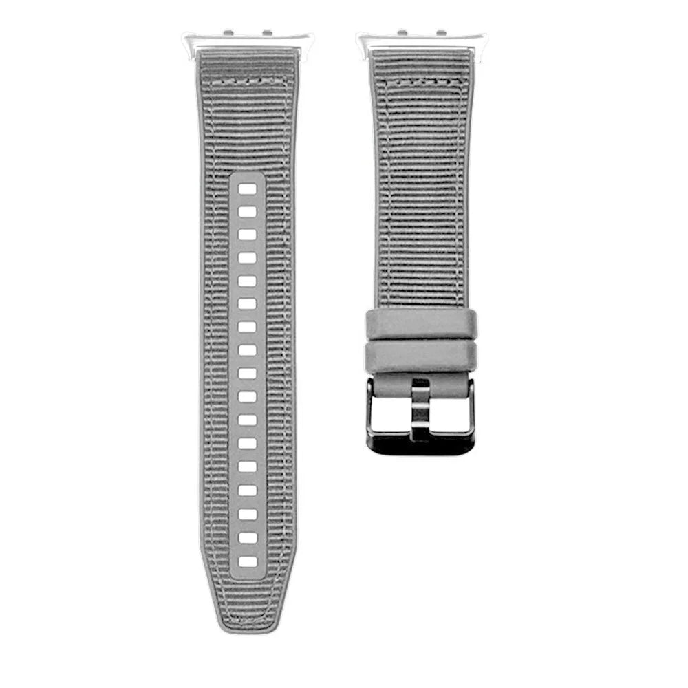For Honor Watch 5 Replacement Watch Strap Nylon + Silicone Adjustable Wrist Band - Grey - 1