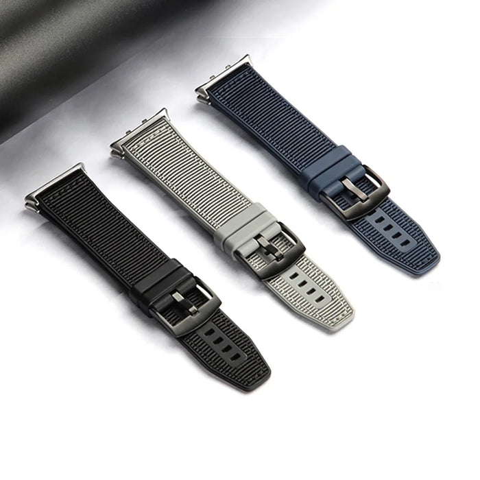 For Honor Watch 5 Replacement Watch Strap Nylon + Silicone Adjustable Wrist Band - Grey - 6
