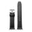 For Honor Watch 5 Genuine Cow Leather Watchband Replacement Adjustable Strap - Black - 1