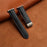 For Honor Watch 5 Leather Strap Folding Magnetic Buckle Pointed Tail Watch Band - Black - 2