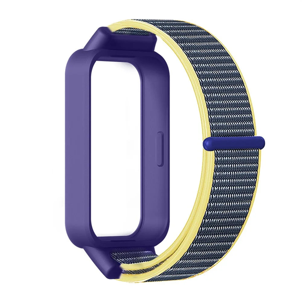 For Xiaomi Smart Band 9 Active  /  Redmi Band 3 Nylon Strap Magic Tape Design Watch Band - Ice Ocean Blue - 2