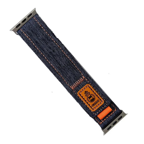 Nylon Canvas Watch Strap for Apple Watch Series 11 10 42mm / 9 8 7 41mm / SE3 SE2 SE 6 5 4 40mm / 3 2 1 38mm Wrist Band - Dark Blue - 1
