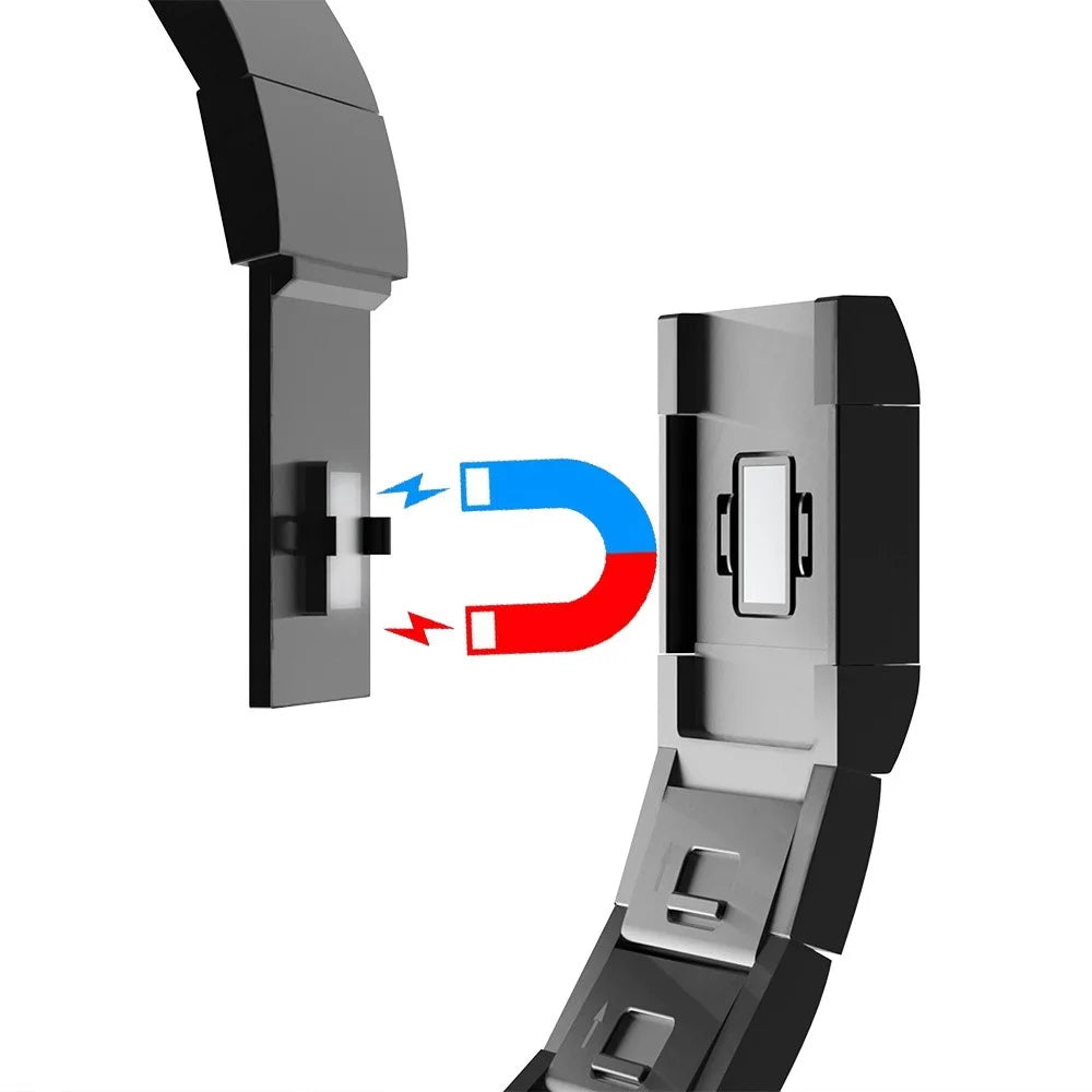 Magnetic Buckle Watch Strap for Samsung Galaxy Watch7 44mm / 40mm / Watch6 44mm / 40mm Stainless Steel Band - Black - 4