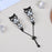 Watch Band with Connector for Samsung Galaxy Watch7 40mm 44mm Heart Clover Decor Zinc Alloy Strap - Black - 5