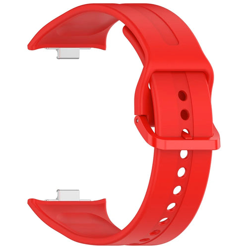 Silicone Strap for Xiaomi Smart Band 10 Pro / 9 Pro / 8 Pro / Redmi Watch 6 / 5 / 4 Adjustable Watch Band with Colored Buckle - Red - 1