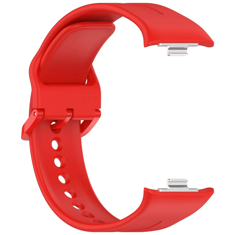 Silicone Strap for Xiaomi Smart Band 10 Pro / 9 Pro / 8 Pro / Redmi Watch 6 / 5 / 4 Adjustable Watch Band with Colored Buckle - Red - 2