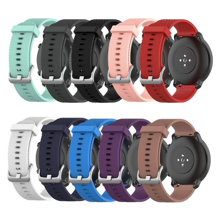 Textured Silicone Watch Band for Huawei Watch GT2 42mm, Size: L - Black - 7