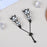 For TicWatch 2 Watchband Heart Clover Decor Zinc Alloy Metal Strap - Black - 3