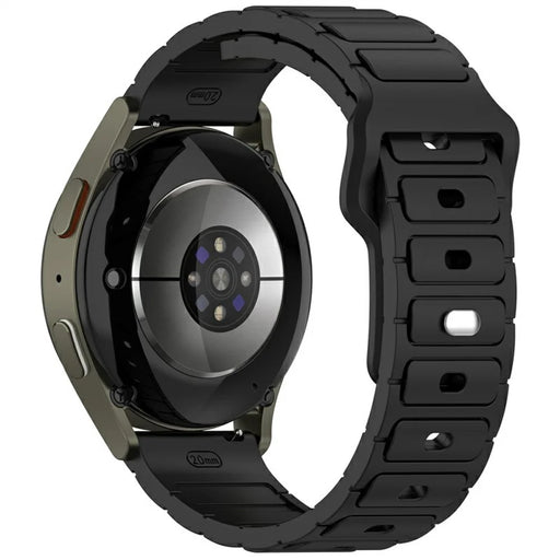 KALEBOL 22mm Silicone Watch Strap for Samsung Galaxy Watch3 45mm  /  Huawei Watch GT 5 46mm  /  GT 5 Pro 46mm I-Shaped Band - Black - 1