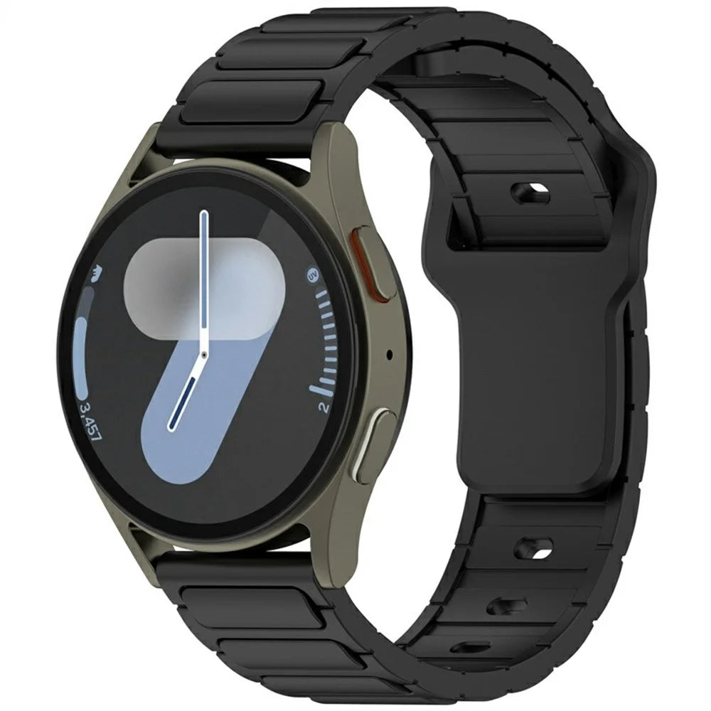 KALEBOL 22mm Silicone Watch Strap for Samsung Galaxy Watch3 45mm  /  Huawei Watch GT 5 46mm  /  GT 5 Pro 46mm I-Shaped Band - Black - 2