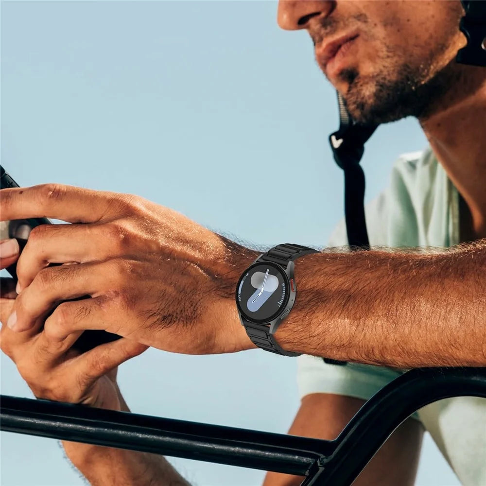 KALEBOL 22mm Silicone Watch Strap for Samsung Galaxy Watch3 45mm  /  Huawei Watch GT 5 46mm  /  GT 5 Pro 46mm I-Shaped Band - Black - 6