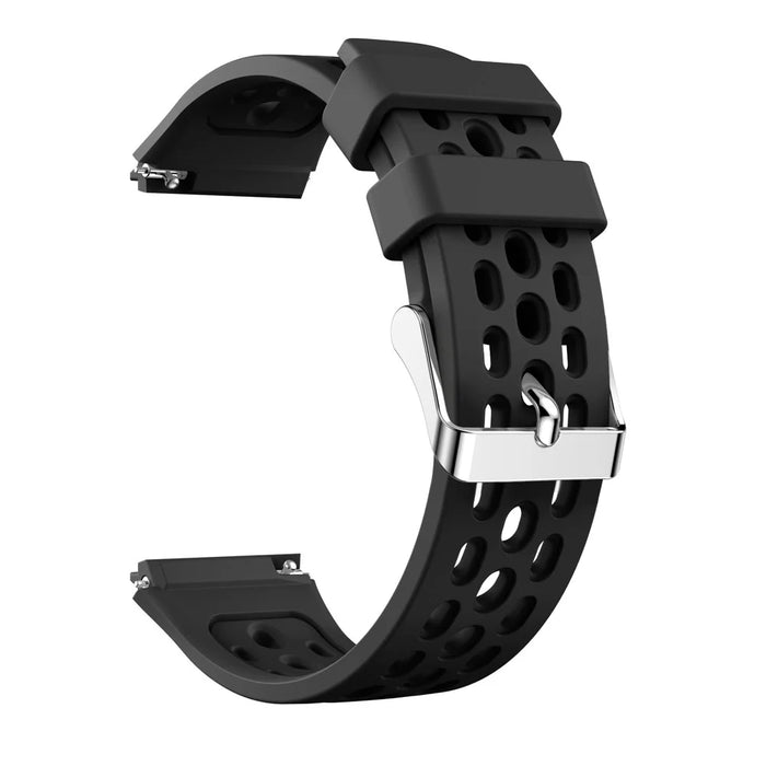 Dual Color Soft Silicone Watch Strap for Huawei Watch GT 2e - Black/Black - 1
