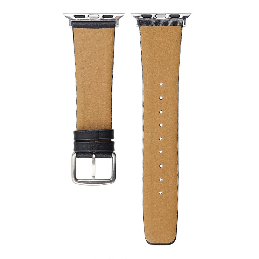 Woolen Fabric Leather Strap for Apple Watch Ultra 3 2 1 49mm / Series 11 10 46mm / 9 8 7 45mm / SE3 SE2 SE 6 5 4 44mm / 3 2 1 42mm Watch Band - Pink - 2