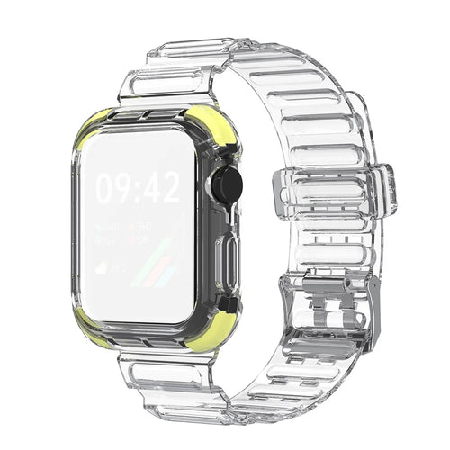 Soft TPU Smart Watch Replacement Strap for Apple Watch Series 9 8 7 41mm / 6 5 4 SE SE (2022) SE (2023) 40mm / 3 2 1 38mm - Yellow - 1